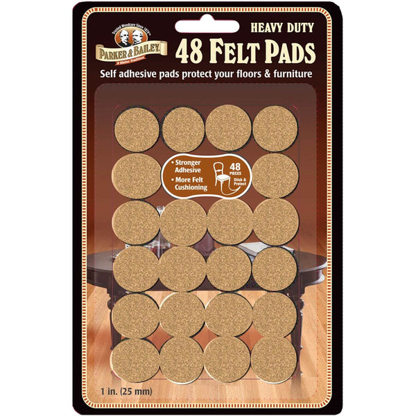 Parker & Bailey Small Heavy Duty Felt Pads 48 Pack