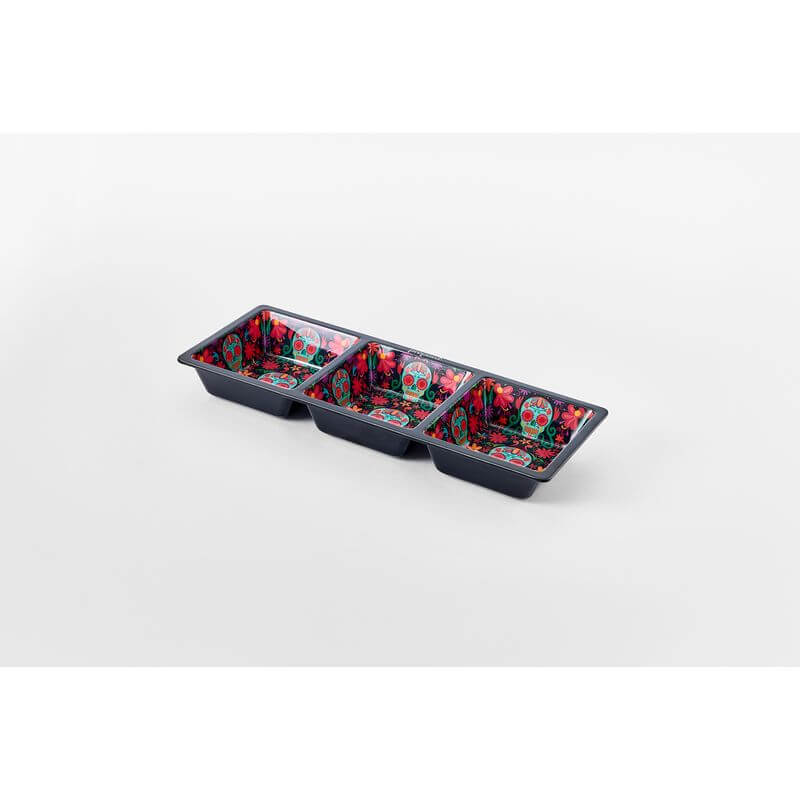 Prepara 3 Section Taco Tray Day of the Dead Edition - KITCHEN - Entertaining - Soko and Co