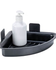 Prima Adhesive Corner Shower Basket Black - BATHROOM - Suction - Soko and Co