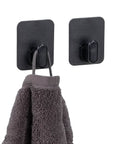 Prima Adhesive Wall Hooks Black 2 Pack - BATHROOM - Suction - Soko and Co