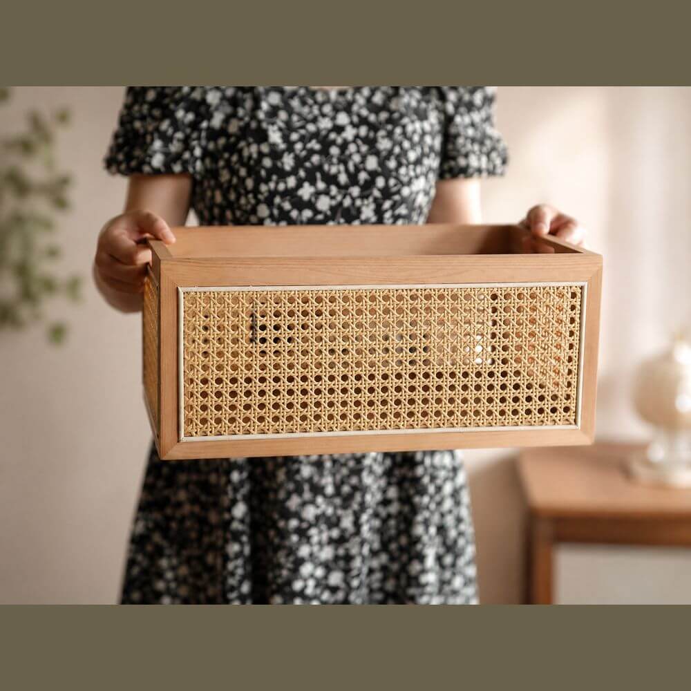 Rattan Storage Basket Large - HOME STORAGE - Baskets and Totes - Soko and Co