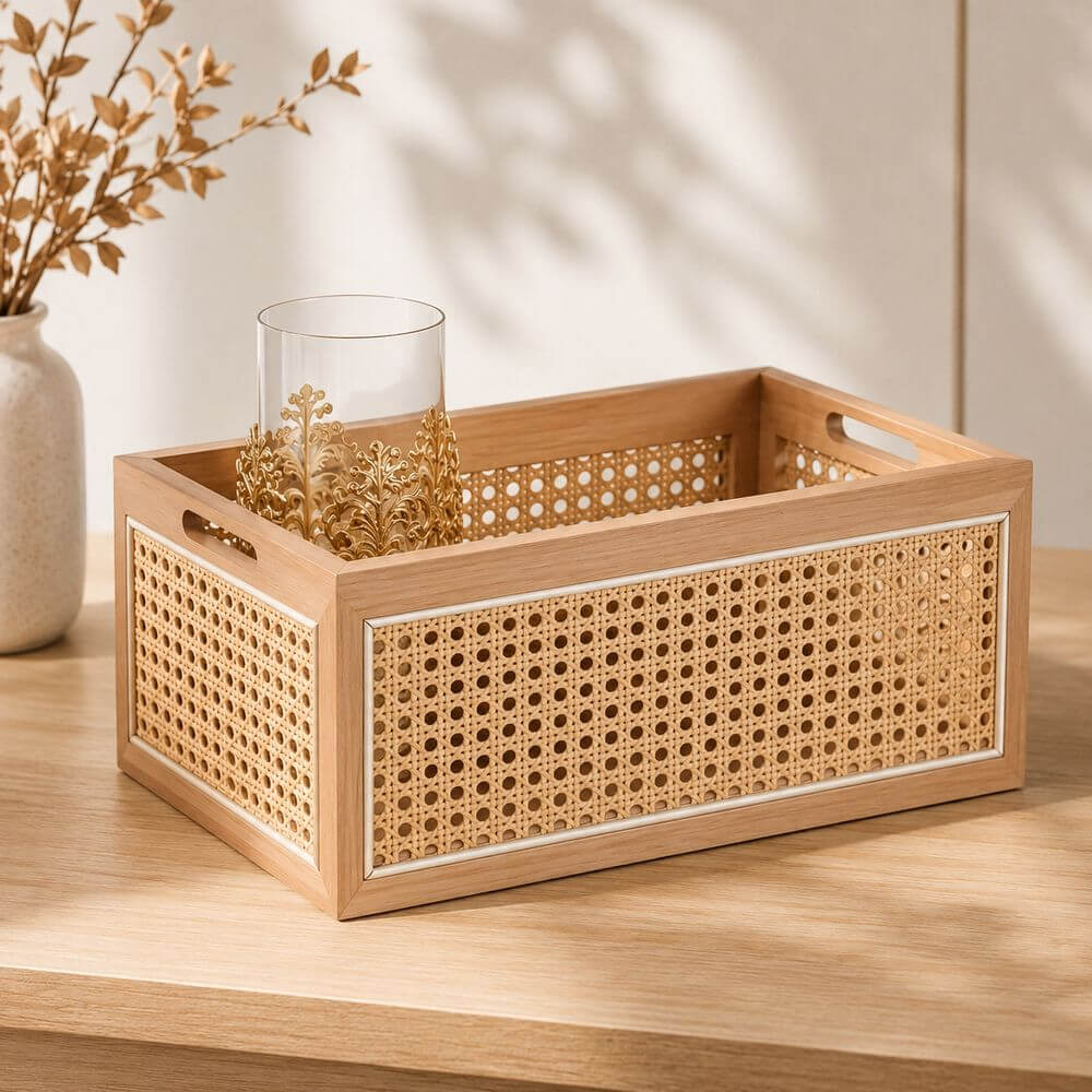 Rattan Storage Basket Large - HOME STORAGE - Baskets and Totes - Soko and Co