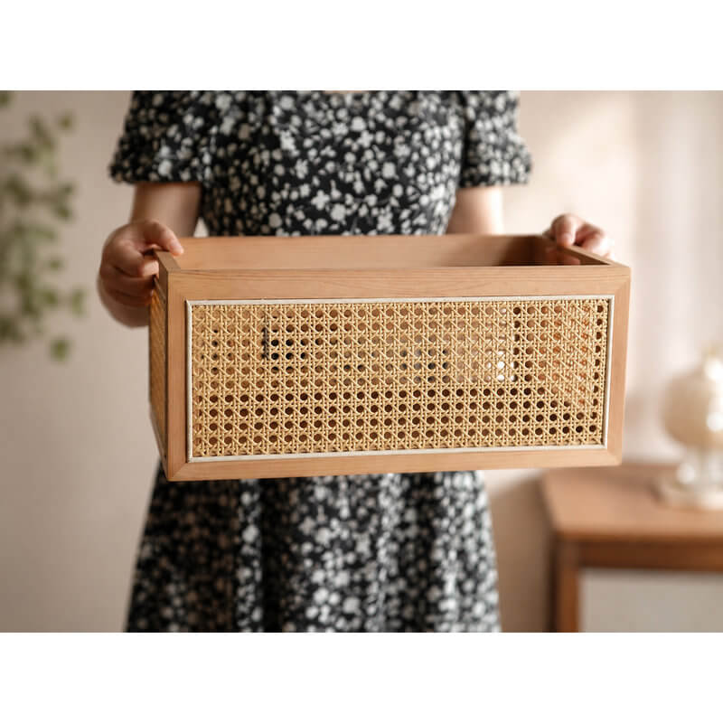 Rattan Storage Basket Large - HOME STORAGE - Baskets and Totes - Soko and Co