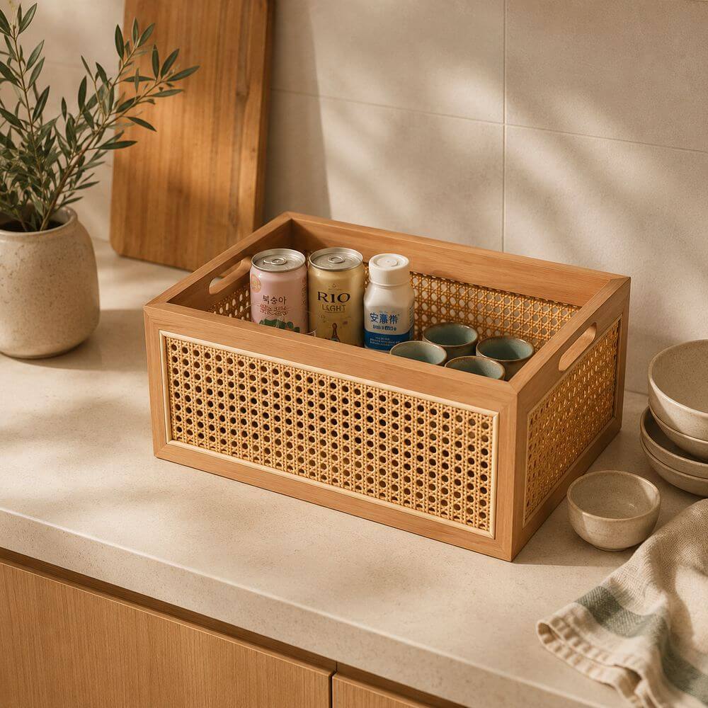 Rattan Storage Basket Small - HOME STORAGE - Baskets and Totes - Soko and Co