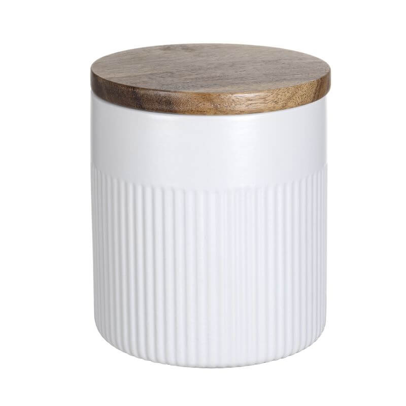 Refia 0.6L Canister White - BATHROOM - Makeup Storage - Soko and Co