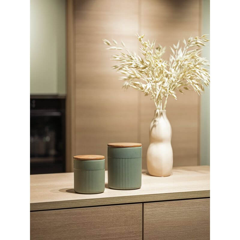 Refia 1.1L Canister Green - BATHROOM - Makeup Storage - Soko and Co