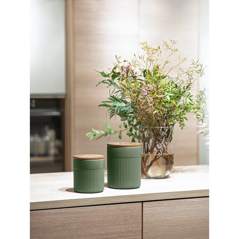 Refia 1.1L Canister Green - BATHROOM - Makeup Storage - Soko and Co