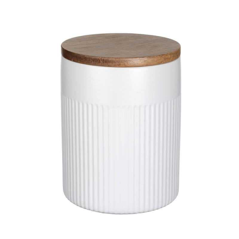 Refia 1.1L Canister White - BATHROOM - Makeup Storage - Soko and Co