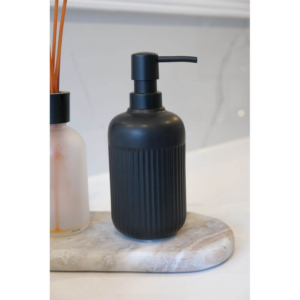 Refia Soap Dispenser Black - BATHROOM - Soap Dispensers and Trays - Soko and Co