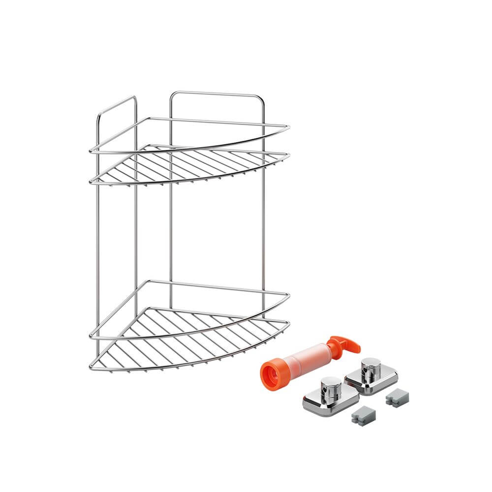 Reflex 2 Tier Corner Shelf - BATHROOM - Shower Caddies - Soko and Co