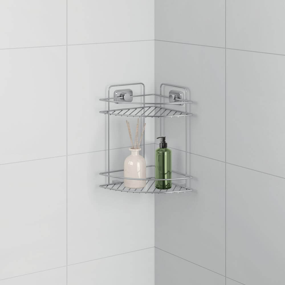 Reflex 2 Tier Corner Shelf - BATHROOM - Shower Caddies - Soko and Co