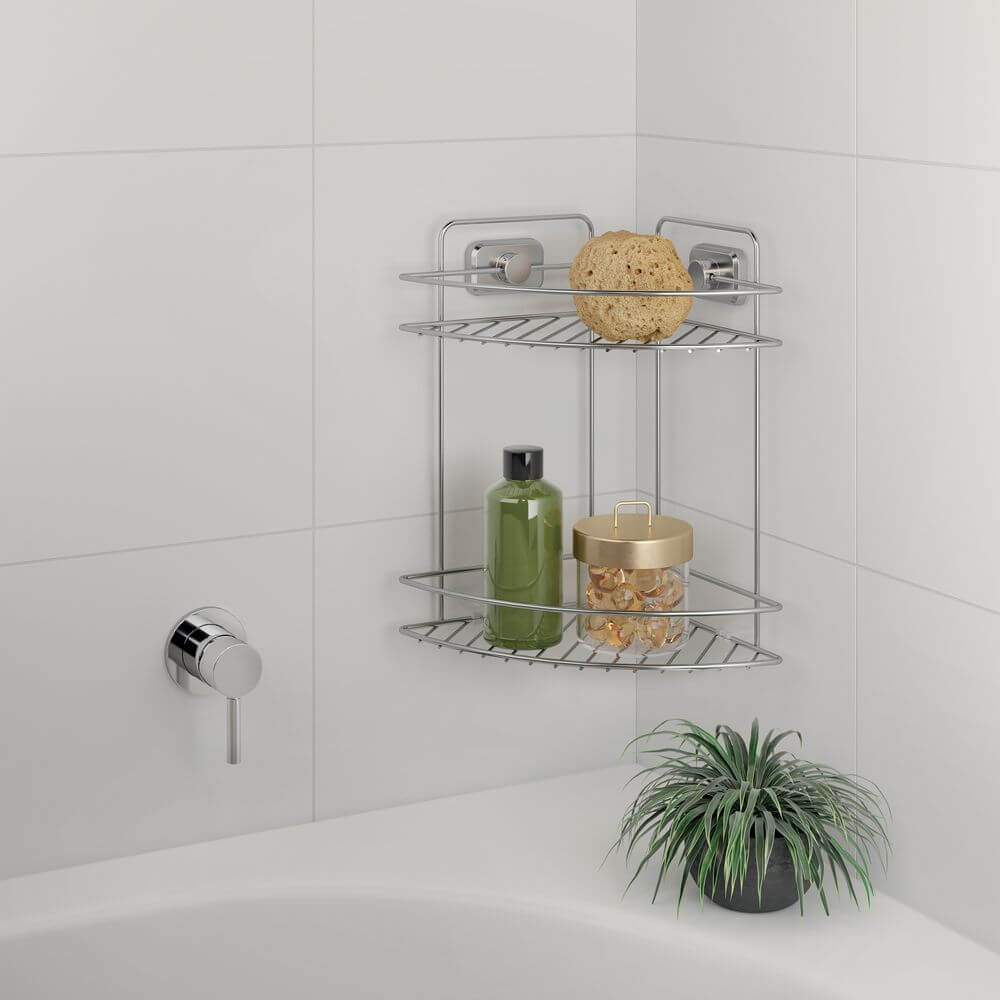 Reflex 2 Tier Corner Shelf - BATHROOM - Shower Caddies - Soko and Co