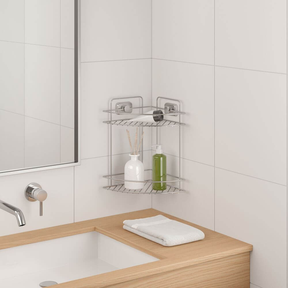Reflex 2 Tier Corner Shelf - BATHROOM - Shower Caddies - Soko and Co