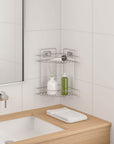 Reflex 2 Tier Corner Shelf - BATHROOM - Shower Caddies - Soko and Co