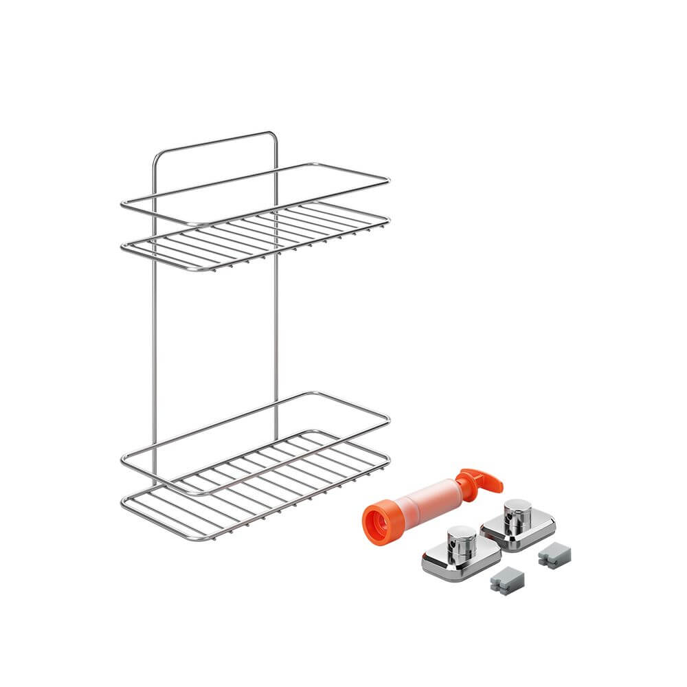 Reflex 2 Tier Rectangular Shelf - BATHROOM - Shower Caddies - Soko and Co