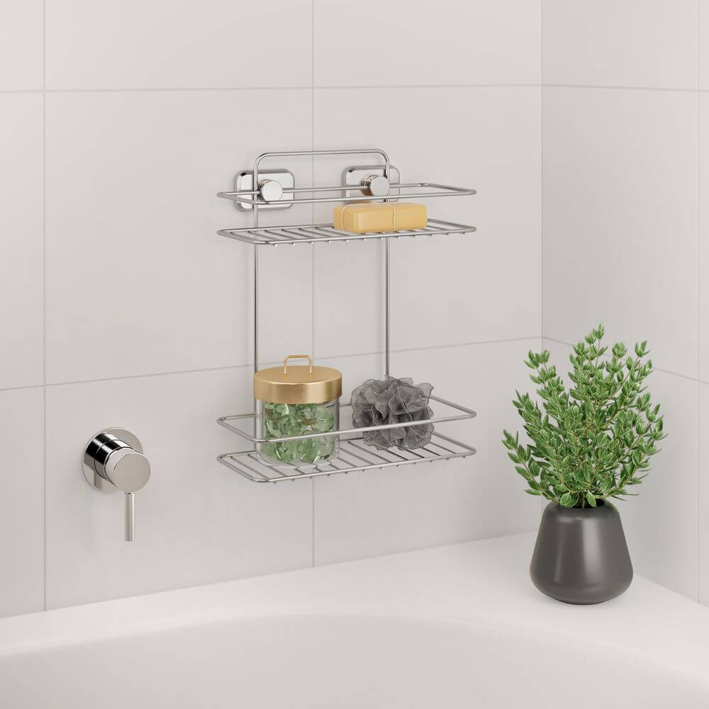 Reflex 2 Tier Rectangular Shelf - BATHROOM - Shower Caddies - Soko and Co