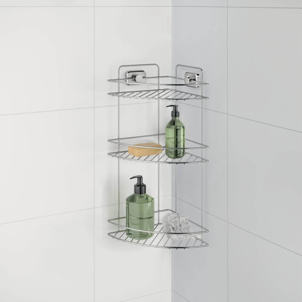 Reflex 3 Tier Corner Shelf - BATHROOM - Shower Caddies - Soko and Co