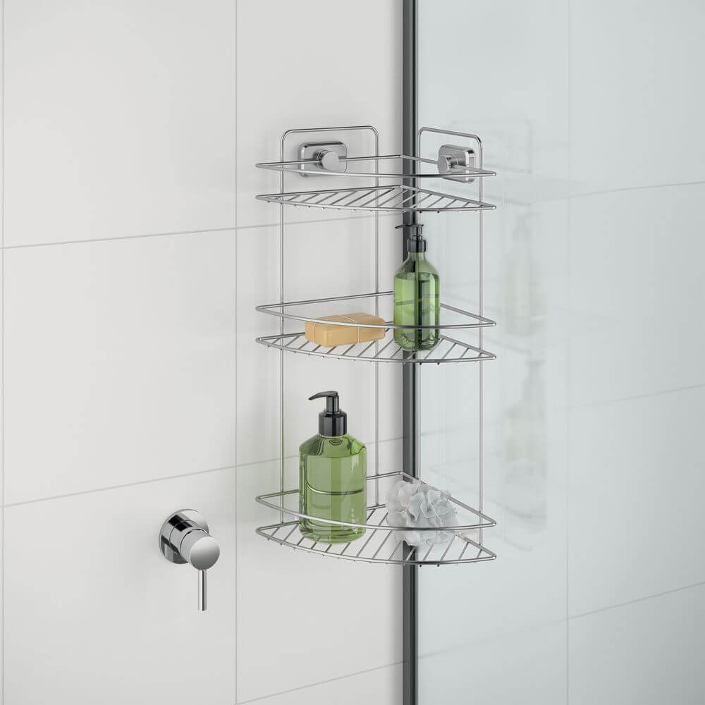 Reflex 3 Tier Corner Shelf - BATHROOM - Shower Caddies - Soko and Co