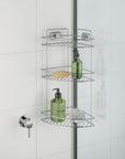 Reflex 3 Tier Corner Shelf - BATHROOM - Shower Caddies - Soko and Co