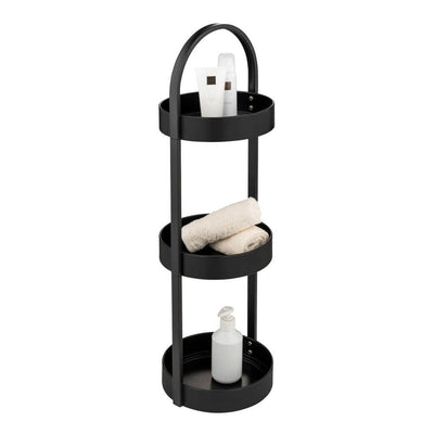 Regal 3-Tier Round Shelving Unit Black