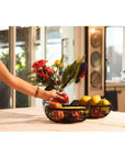 Round Fruit Basket Bowl Matte Black - KITCHEN - Bench - Soko and Co
