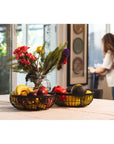 Round Fruit Basket Bowl Matte Black - KITCHEN - Bench - Soko and Co