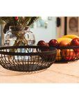 Round Fruit Basket Bowl Matte Black - KITCHEN - Bench - Soko and Co