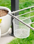 Round Mesh Peg Basket White