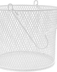 Round Mesh Peg Basket White