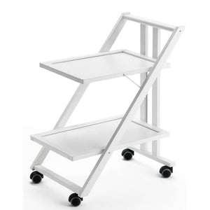 Simpaty Collapsible Serving Trolley White - HOME STORAGE - Storage Trolleys - Soko and Co