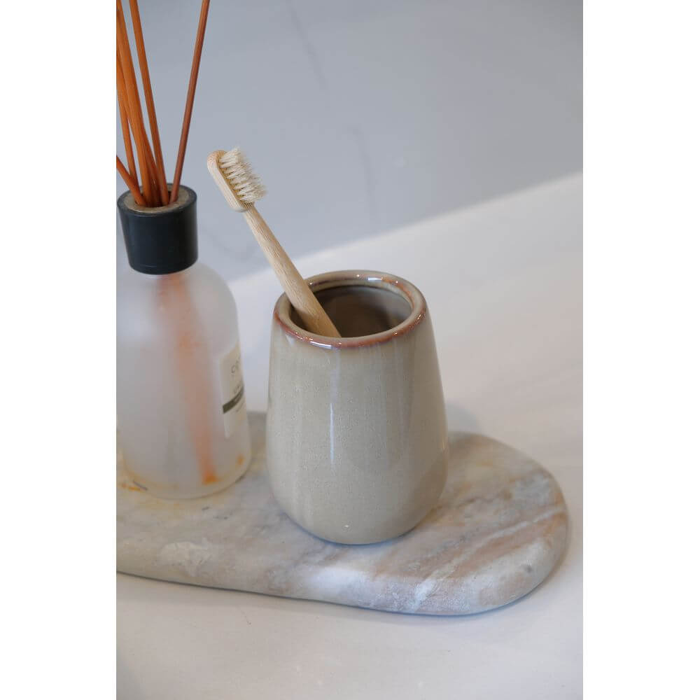 Sirmione Ceramic 3 Piece Bathroom Accessories Set Latte - BATHROOM - Bathroom Accessory Sets - Soko and Co