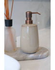 Sirmione Ceramic 3 Piece Bathroom Accessories Set Latte - BATHROOM - Bathroom Accessory Sets - Soko and Co