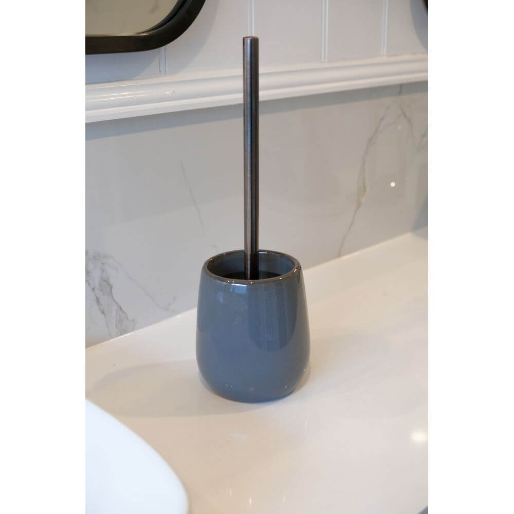 Sirmione Ceramic 3 Piece Bathroom Accessories Set Slate - BATHROOM - Bathroom Accessory Sets - Soko and Co