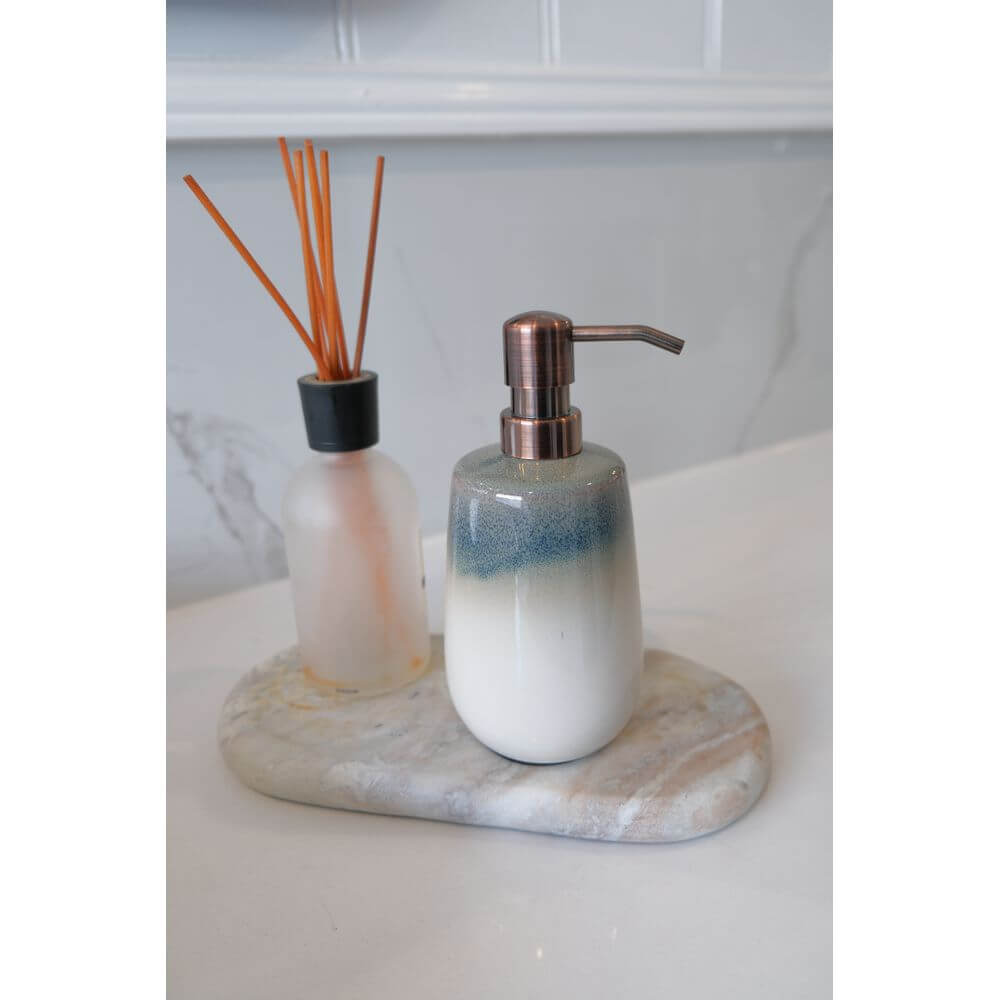 Sirmione Ceramic Soap Dispenser Coastal - BATHROOM - Soap Dispensers and Trays - Soko and Co