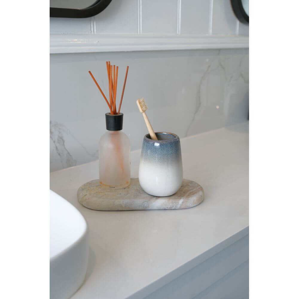 Sirmione Ceramic Tumbler Coastal - BATHROOM - Toothbrush Holders - Soko and Co