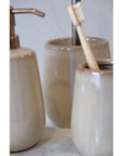 Sirmione Ceramic Tumbler Latte - BATHROOM - Toothbrush Holders - Soko and Co