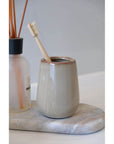 Sirmione Ceramic Tumbler Latte - BATHROOM - Toothbrush Holders - Soko and Co
