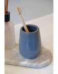 Sirmione Ceramic Tumbler Slate - BATHROOM - Toothbrush Holders - Soko and Co