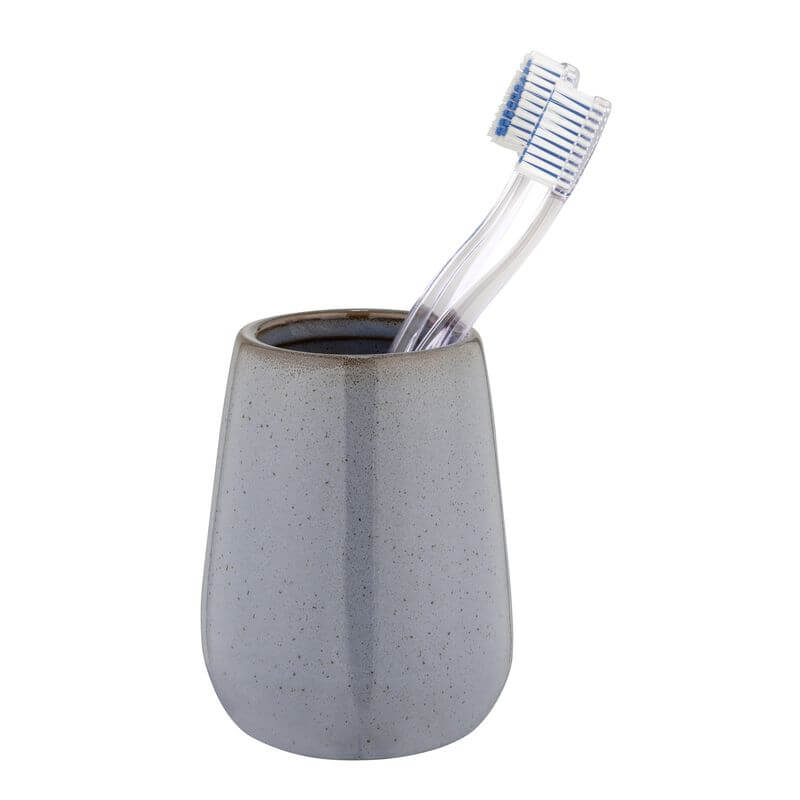 Sirmione Ceramic Tumbler Slate - BATHROOM - Toothbrush Holders - Soko and Co