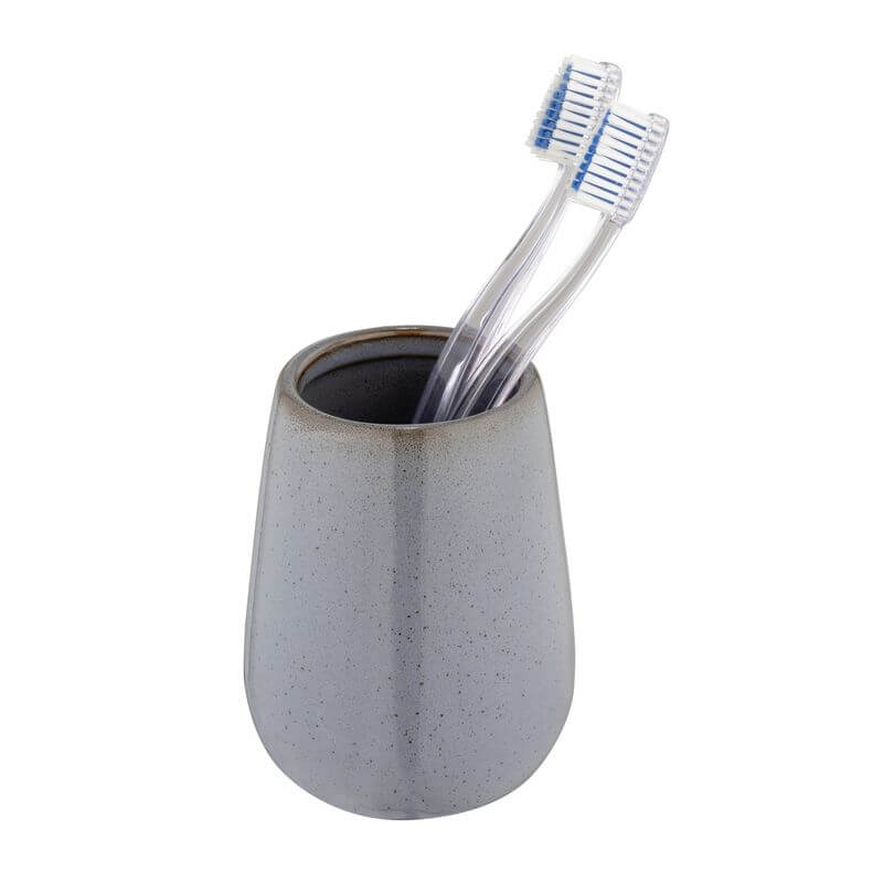 Sirmione Ceramic Tumbler Slate - BATHROOM - Toothbrush Holders - Soko and Co