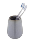 Sirmione Ceramic Tumbler Slate - BATHROOM - Toothbrush Holders - Soko and Co