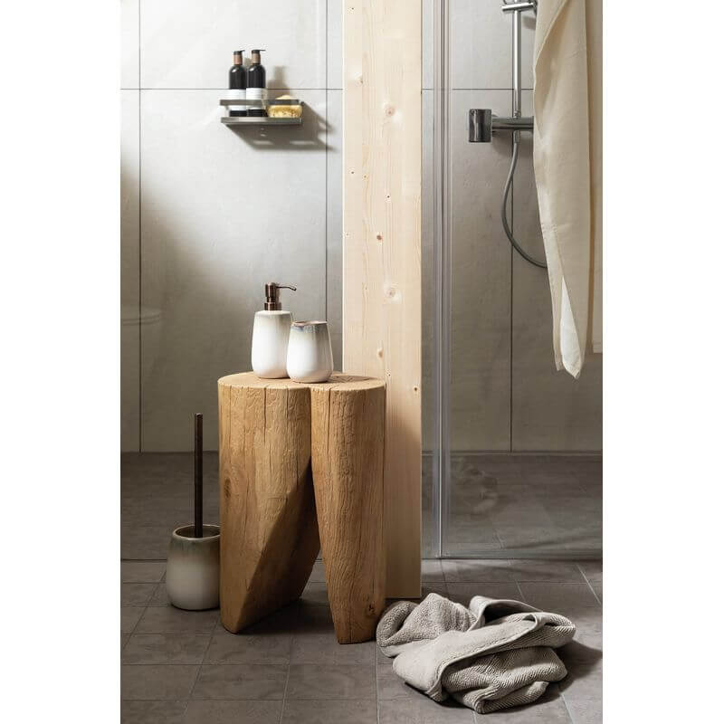 Sirmione Ceramic Tumbler Stone - BATHROOM - Toothbrush Holders - Soko and Co