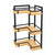 3 Tier Corner Bamboo & Black Shelf - KITCHEN - Shelves and Racks - Soko and Co