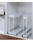 Small 2-Tier Pull Out Drawer White - KITCHEN - Shelves and Racks - Soko and Co