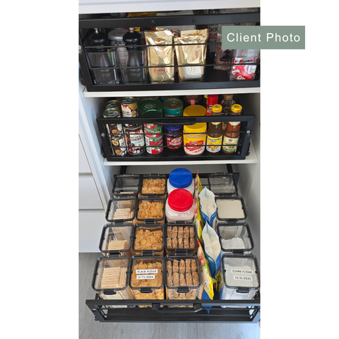 Medium Pull Out Pantry Drawer Black