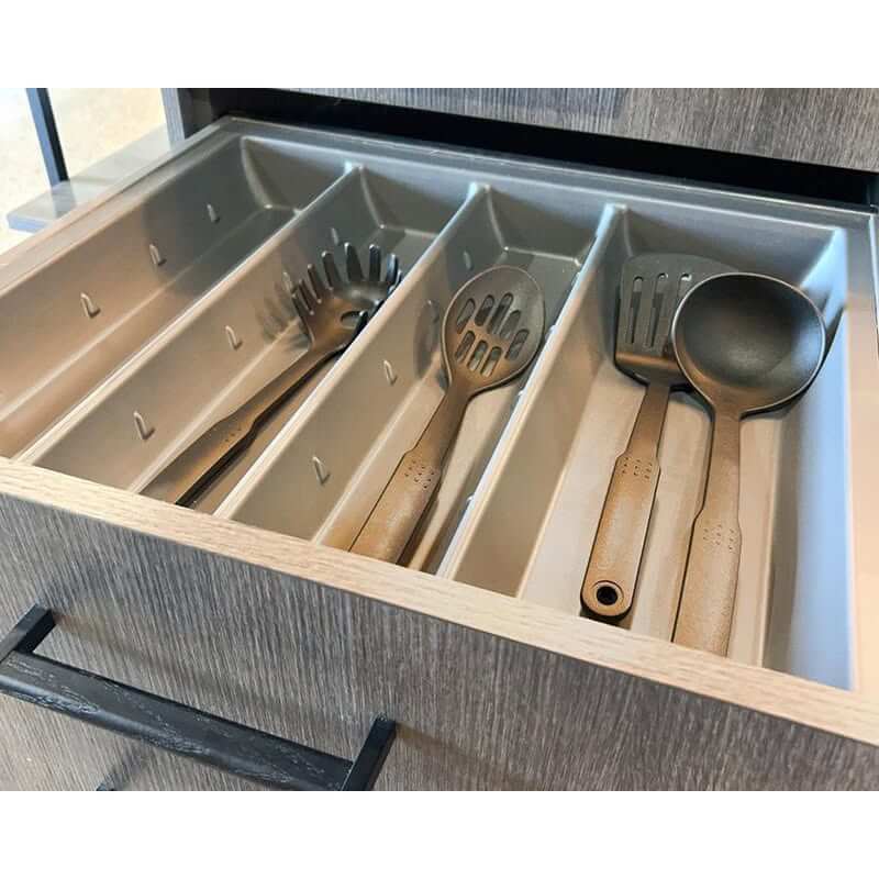 Soko Utensil Tray Grey 4-Section - KITCHEN - Cutlery Trays - Soko and Co