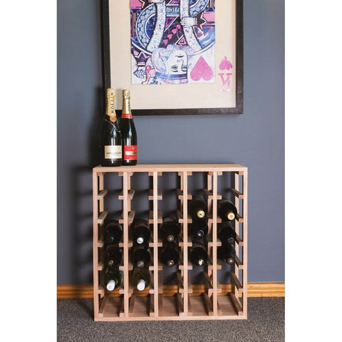 Sorrento Rustic 30 Bottle Timber Wine Rack