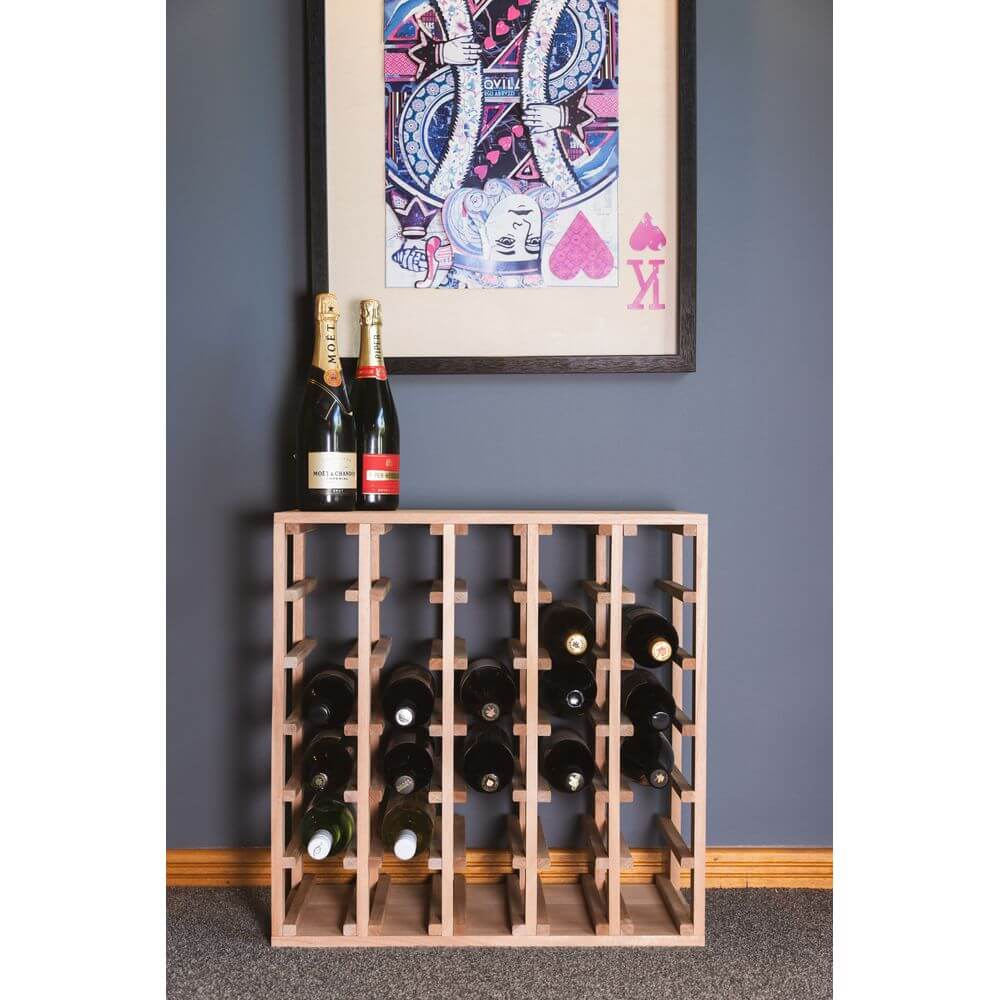 Sorrento Rustic 30 Bottle Timber Wine Rack - WINE - Wine Racks - Soko and Co