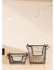 Stackable Black Wire Basket Large - KITCHEN - Shelves and Racks - Soko and Co