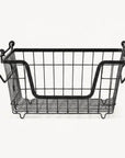 Stackable Black Wire Basket Set - KITCHEN - Shelves and Racks - Soko and Co